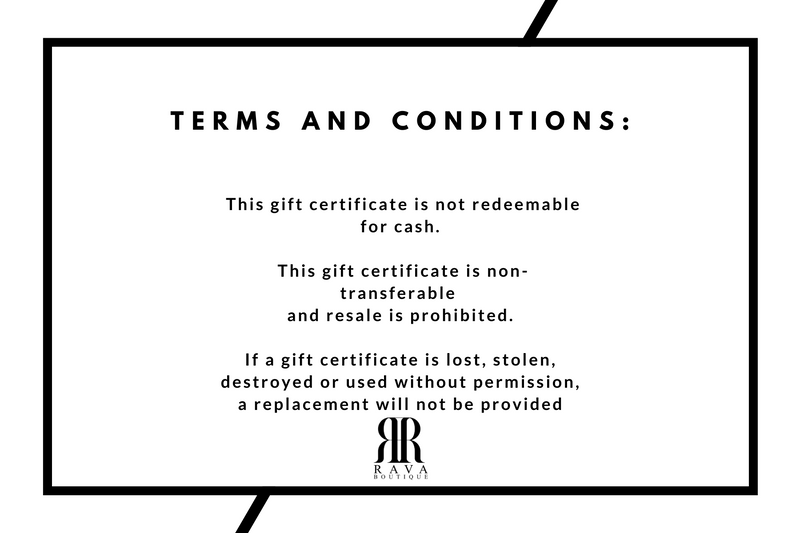 Rava Boutique Gift Card